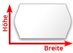 Preisetiketten in 22 x 12 mm