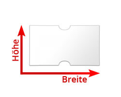 Preisetikett 21 x 12 mm - Rechteck