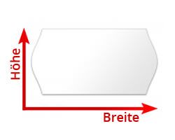 Preisetikett 26 x 12 mm - Randwölbung