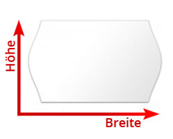 Preisetikett 26 x 16 mm - Randwölbung