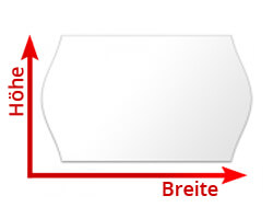 Preisetikett 32 x 19 mm - Randwölbung