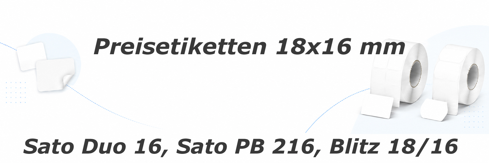 18 × 16 mm Preisetiketten für Handel, Lager und Produktion