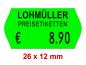 Preview: Preisetiketten 26x12 mm Rechteck, Standardfarben