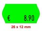 Preview: Preisetiketten 26 × 12 mm, Randwölbung, Standard- und Leuchtfarben