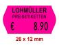 Preview: Preisetiketten im Format 26 mm × 12 mm farbig, Firmenlogo oder individualisierten Text
