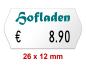 Preview: Preisetiketten 26x12 mm Weiß Randwölbung Preview: Preisetiketten 26x12 mm Weiß Randwölbung