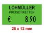 Preview: Preisetiketten 26×12 mm Rechteck Standardfarbe mit Firmenschriftzug