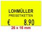Preview: Etiketten 26x16 mm - gelb- Rechteck