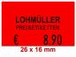 Preview: Etiketten 26x16 mm leucht-rot-Rechteck