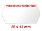 Preview: 26 × 12 mm Etiketten, mit einem Mindesthaltbarkeit – MHD – Aufdruck Preview: 26 × 12 mm Etiketten, mit einem Mindesthaltbarkeit – MHD – Aufdruck