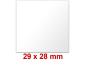 Preview: Preisetiketten 29x28 mm weiß Rechteck