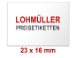 Preview: Preisetiketten 23x16 mm weiß, mit Firmenschriftzug Preview: Preisetiketten 23x16 mm weiß, mit Firmenschriftzug