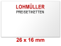 Preview: Preisetiketten 26x16 mm Weiß, Rechteck