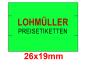 Preview: Preisetiketten 26x19 mm, -farbig-Firmenschriftzug