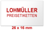 Preview: Preisetiketten 26x16 mm, Firmenschriftzug Rechteck