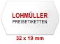 Preview: Outdoor-Preisetiketten 32 × 19 mm Randwölbung, mit Firmenschriftzug oder Logo