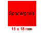 Preview: Preisetiketten mit Standardvordruck 16x18 mm leuchtrot Preview: Preisetiketten mit Standardvordruck 16x18 mm leuchtrot