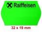 Preview: Preisetiketten 32 × 19 mm, Randwölbung, mit Logo der Firma