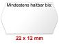 Preview: Preisetiketten mit einem Mindesthaltbarkeitsdatum (MHD) 22 × 12 mm, Randwölbung