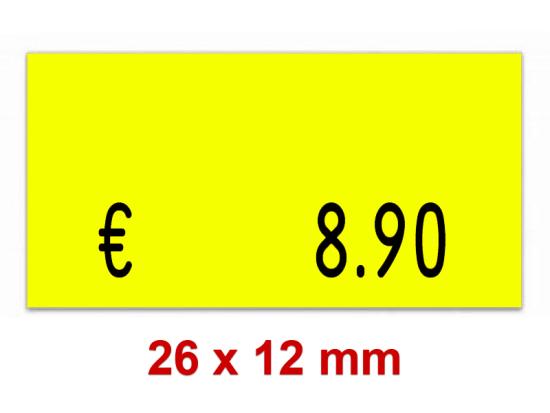 Preisetiketten-26×12mm-Standardfarben-Leuchtfarben-Rechteck