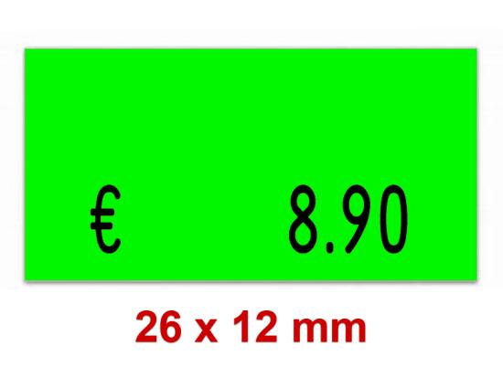 Preisetiketten-26×12mm-Standardfarben-Leuchtfarben-Rechteck