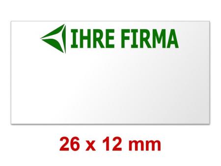 Preisetiketten 26x12 mm farbig mit Firmenschriftzug