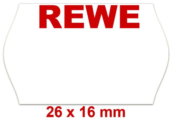 Preisetiketten 26x16 mm-Standardfarbe, mit Firmenschriftzug, Rechteck