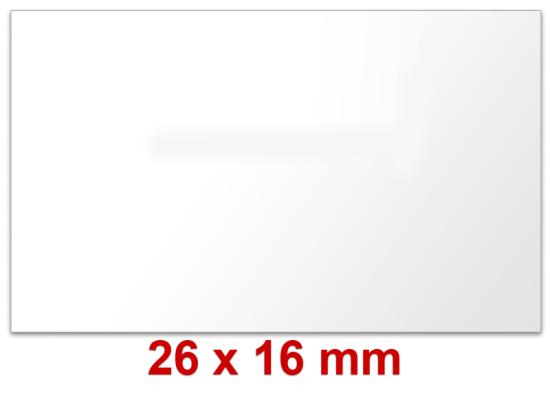 Etiketten 26x16 mm weiß Rechteck