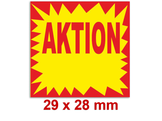 Aktionsetiketten - Sonderpreisetiketten für den Abverkauf von Sonderposten