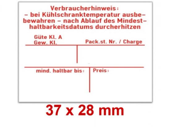 Preisetiketten 37x28 mm Eierkennzeichnung auf Eierschachteln