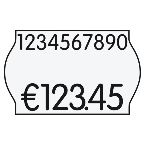 Preisetiketten 25 x 16 mm Weiß Randwölbung