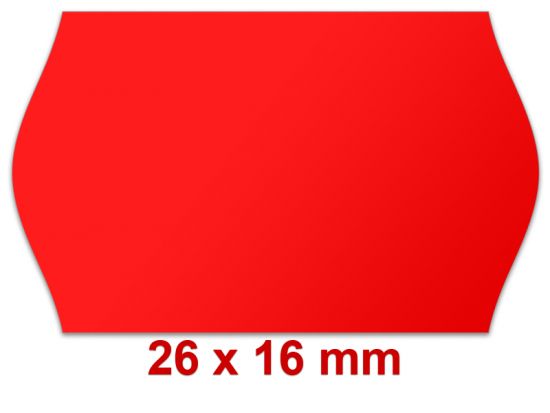 Preisetiketten 26x16 mm farbig Randwölbung