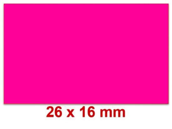 Preisetiketten 26 × 16 mm, Standardfarben, Leuchtfarben, – Rechteck