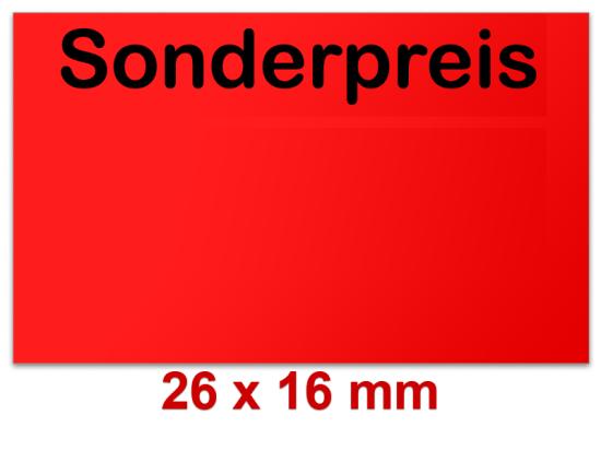 Sonderpreis oben Rechteck 26 x 16 mm