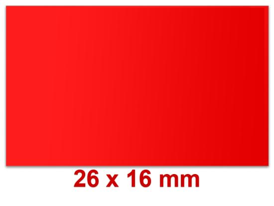 Preisetiketten 26 × 16 mm, Standardfarben, Leuchtfarben, – Rechteck