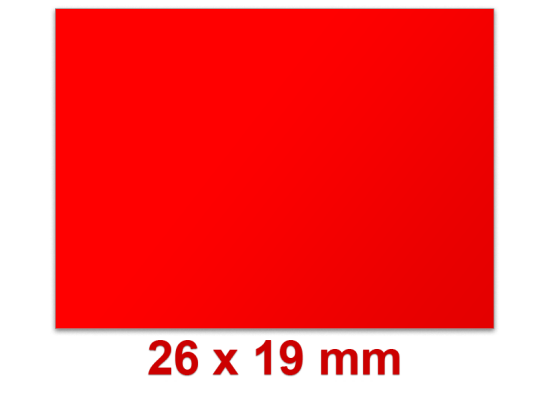 Preisetiketten 26 × 19 mm, Leuchtfarbe – Rechteck