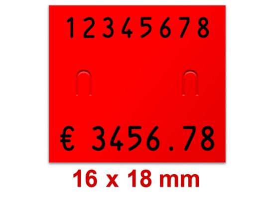 Preisetiketten 16x18 mm Leuchtfarben Rechteck