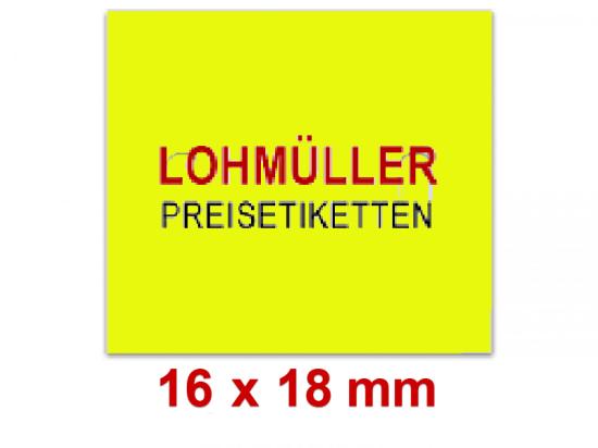 Preisetiketten 16x18 mm farbig mit Firmenschriftzug