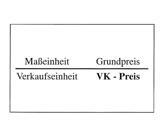 Grundpreisauszeichnung für Fleischer und Bäcker Blitz C20/MB