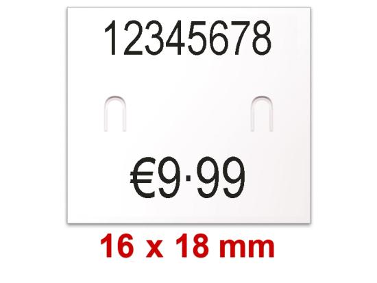 Preisetiketten 16x18 mm, Rechteck