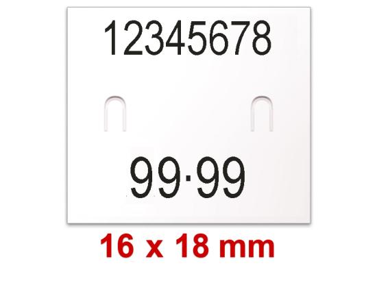 Preisetiketten 16x18 mm, Rechteck