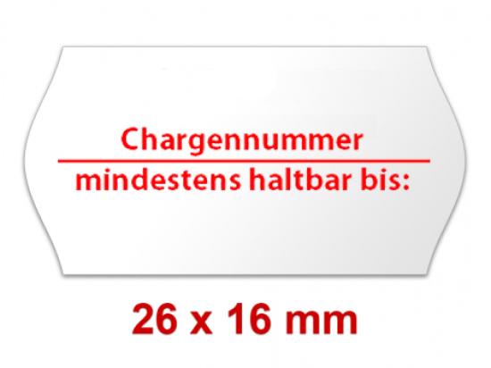 Etiketten 26×16 mm Weiß Randwölbung mit Firmenschriftzug Logo oder Wunschtext