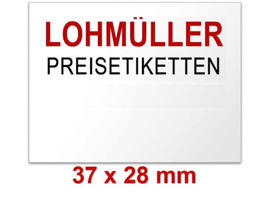 Preisetikett 37 × 28 mm, Rechteck, mit Ihrem Logo oder Wunschtext
