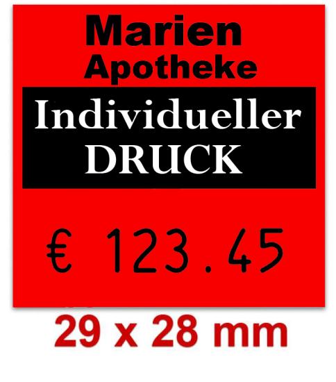 Preisetiketten 29x28 mm weiß Rechteck