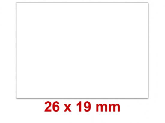 Etiketten 26×19 mm farbig Randwölbung, Standardfarben und Leuchtfarben