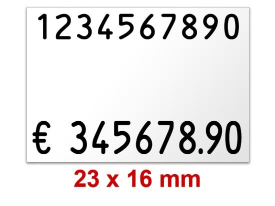 Etiketten 23x16 mm weiß Rechteck