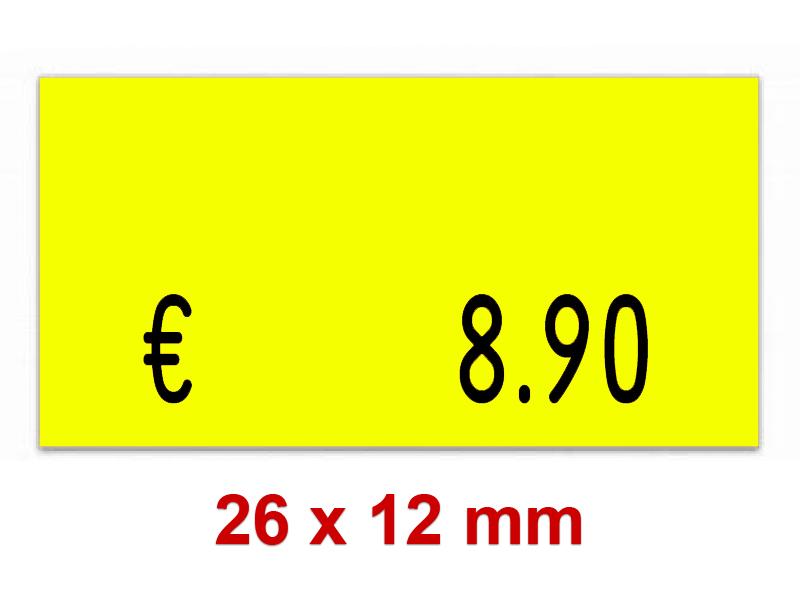 26 × 12 mm Rechteck, Standardfarben, Leuchtfarben