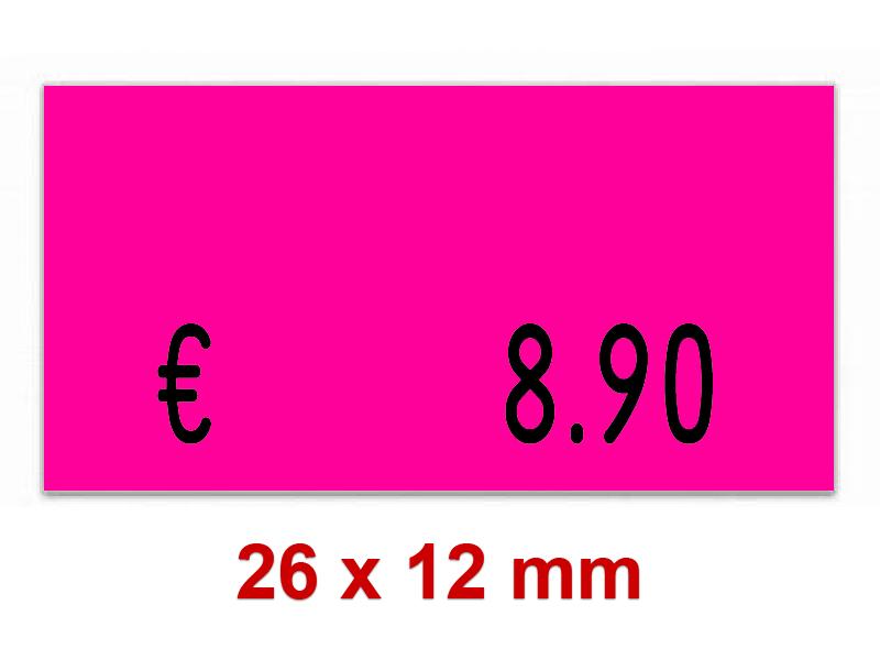 Preisetiketten 26 × 12 mm, Leuchtfarben – Rechteck Preisetiketten 26 × 12 mm, Leuchtfarben – Rechteck