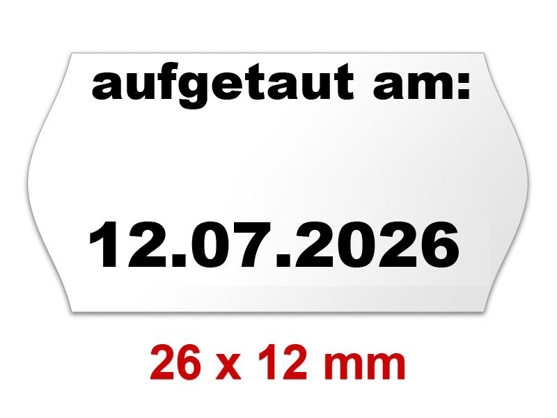 26×12 mm Randwölbung Etiketten mit einem MHD - Mindesthaltbarkeit Aufdruck 26×12 mm Randwölbung Etiketten mit einem MHD - Mindesthaltbarkeit Aufdruck