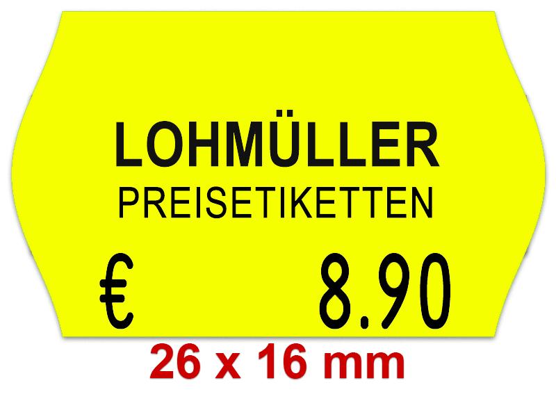 Etiketten 26×16 mm farbig Randwölbung mit Firmenschriftzug Logo oder Wunschtext Etiketten 26×16 mm farbig Randwölbung mit Firmenschriftzug Logo oder Wunschtext
